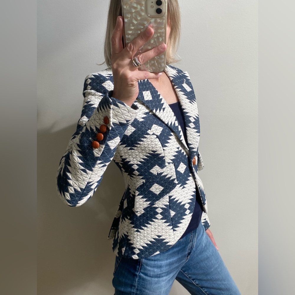 NWT Smythe Quilted Indigo Blazer